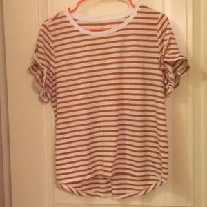A New Day yellow and white stripe tee